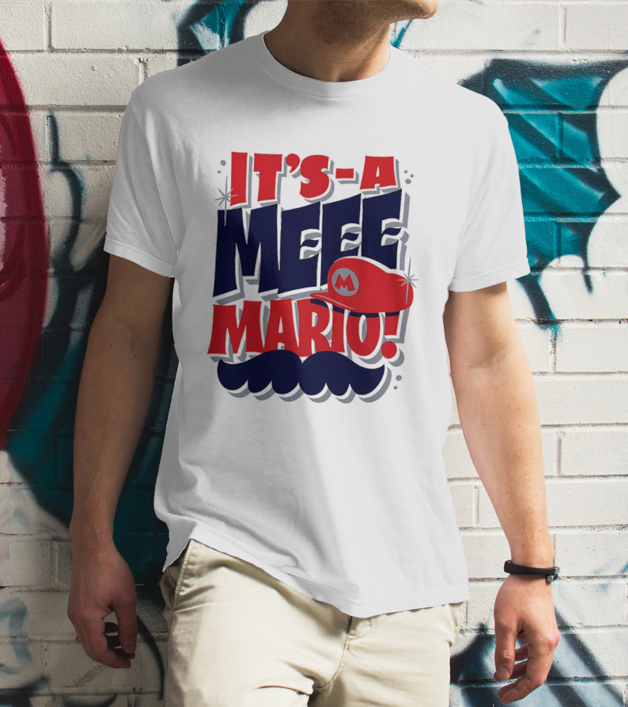 It's A Meee Mario M Moustache Cap T-Shirt