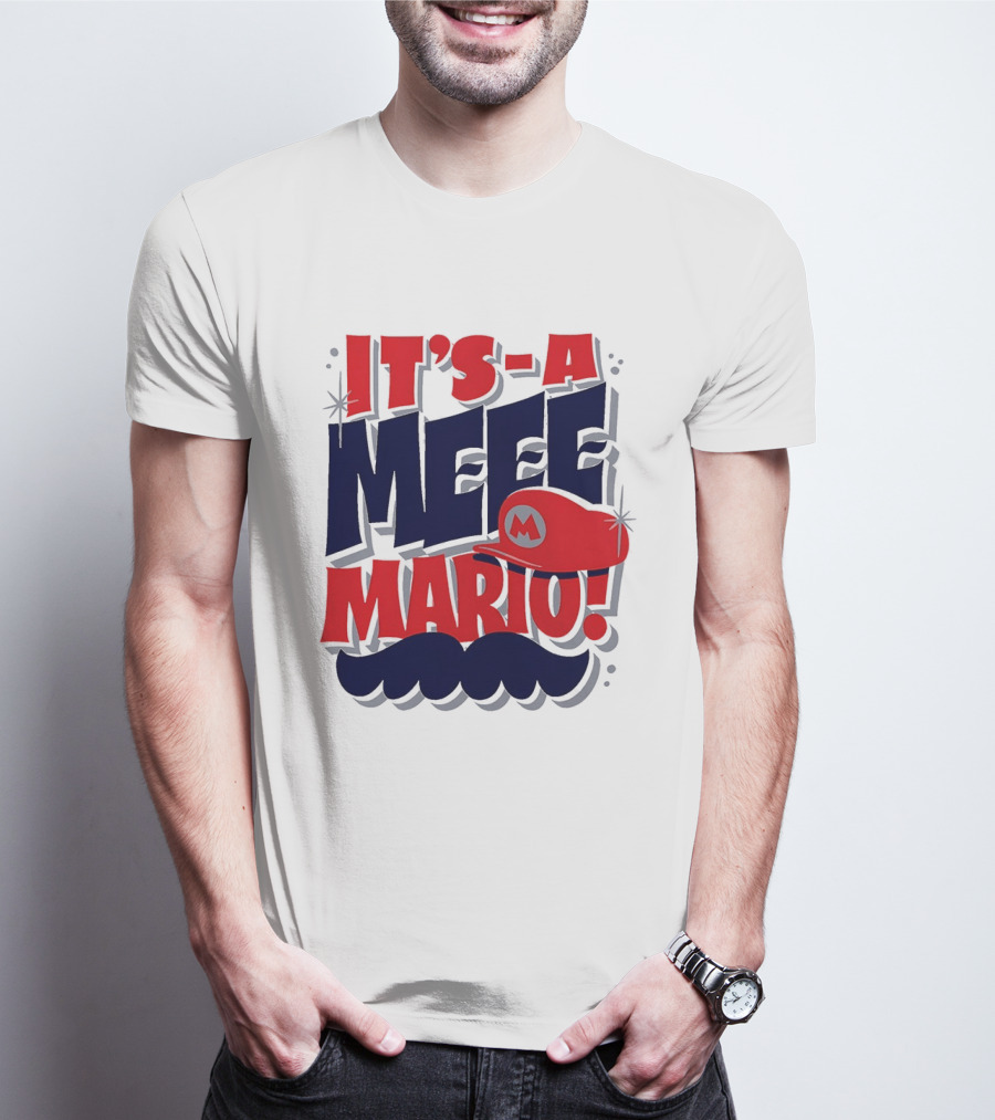 It's A Meee Mario M Moustache Cap T-Shirt