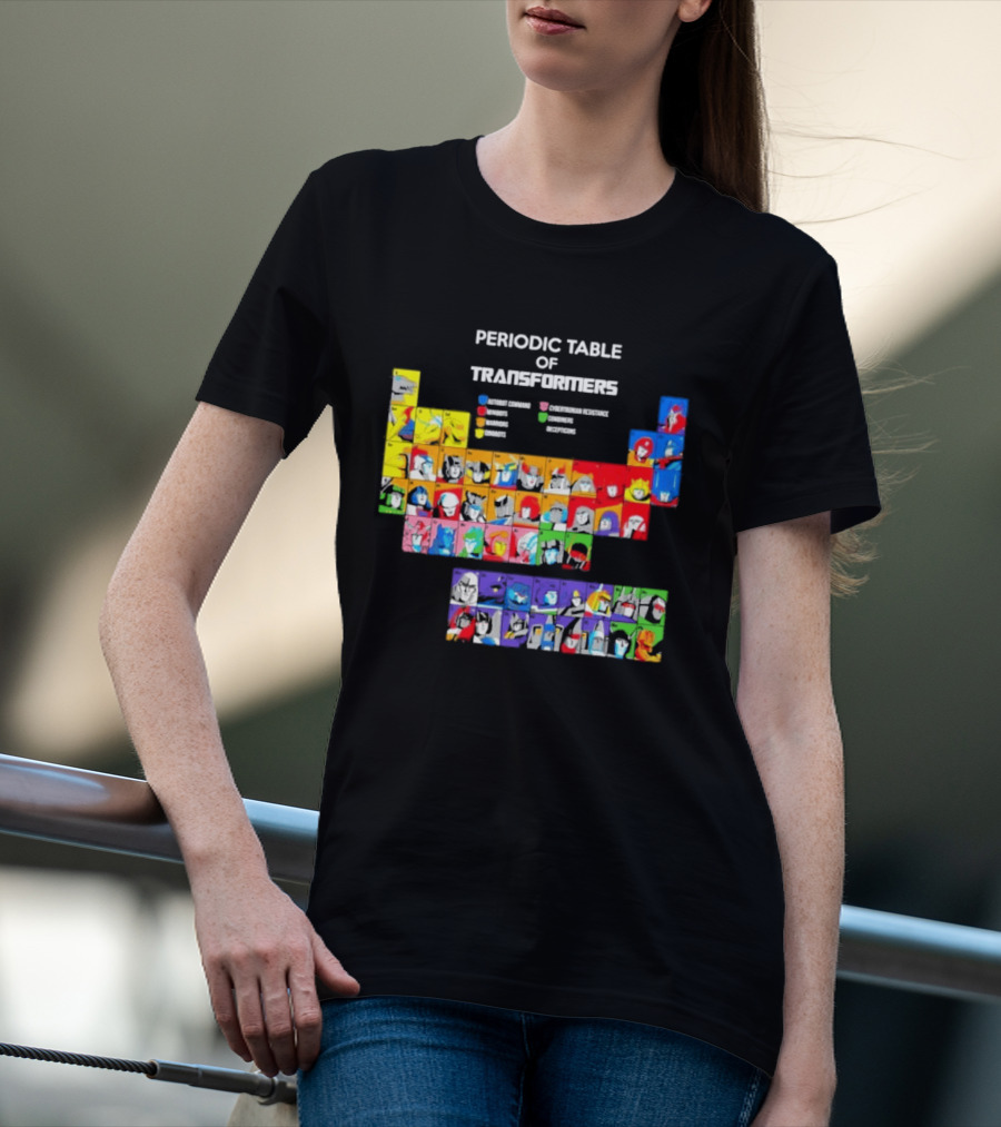 Periodic Table Of Transformers Autobots Decepticons Maximals Predacons T-Shirt