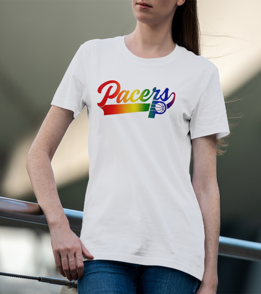 Indiana Pacers Pride Rainbow Game Night T-Shirt