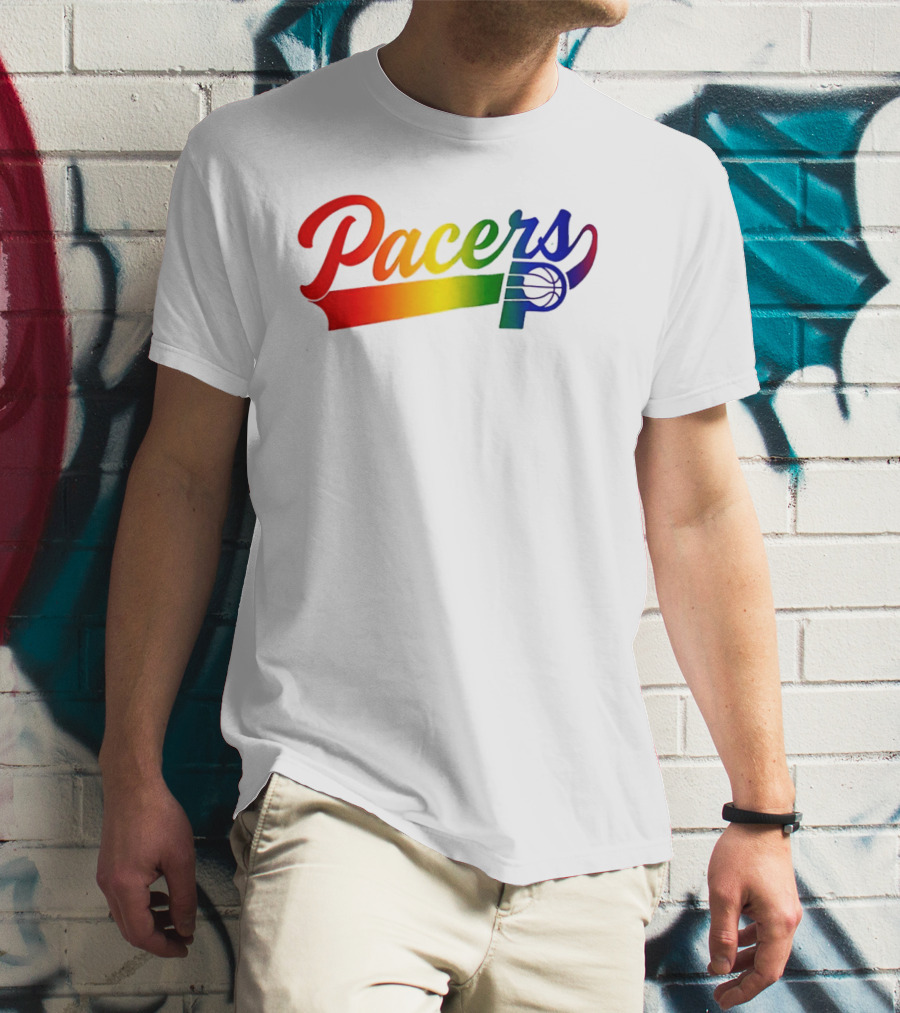 Indiana Pacers Pride Rainbow Game Night T-Shirt