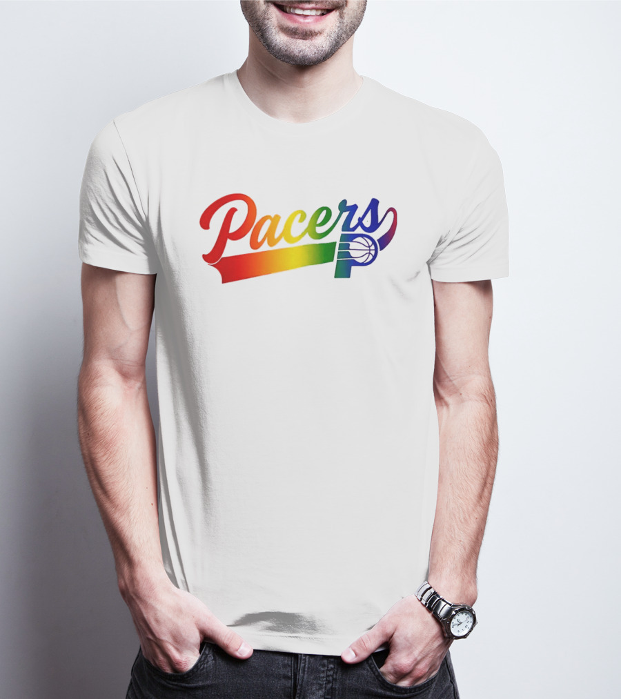 Indiana Pacers Pride Rainbow Game Night T-Shirt