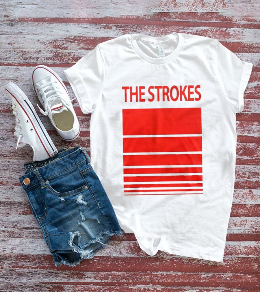 The Strokes 2026 Tour San Francisco Bold Red Stripes T-Shirt