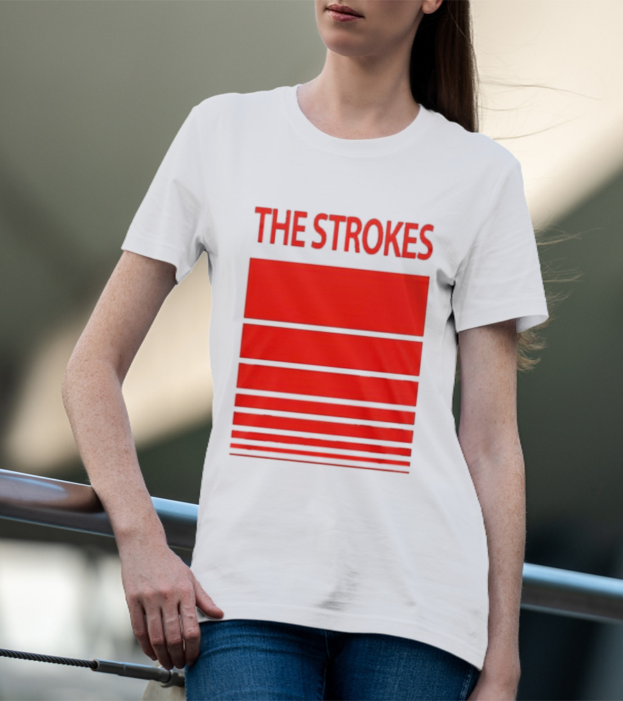 The Strokes 2026 Tour San Francisco Bold Red Stripes T-Shirt