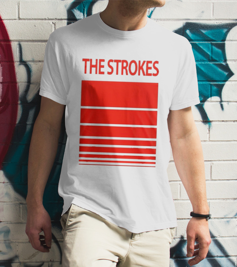 The Strokes 2026 Tour San Francisco Bold Red Stripes T-Shirt