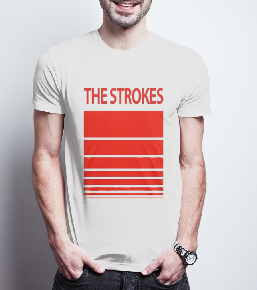 The Strokes 2026 Tour San Francisco Bold Red Stripes T-Shirt