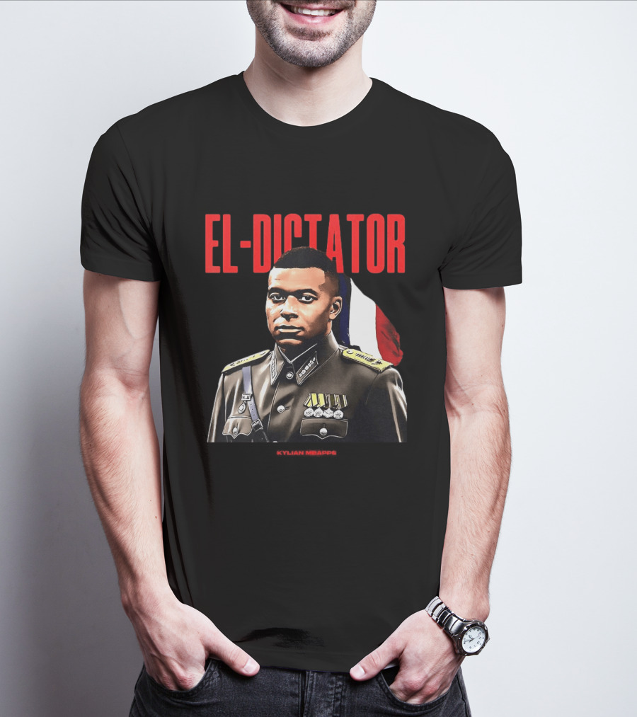 Kylian Mbappé El Dictator Military Uniform French Flag T-Shirt