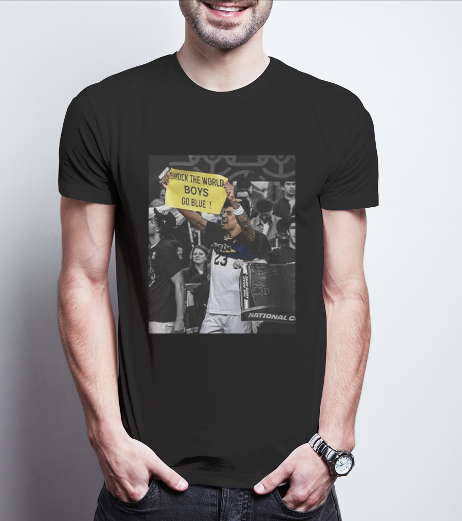 Shock The World Boys Go Blue Michigan Wolverines National Champions T-Shirt