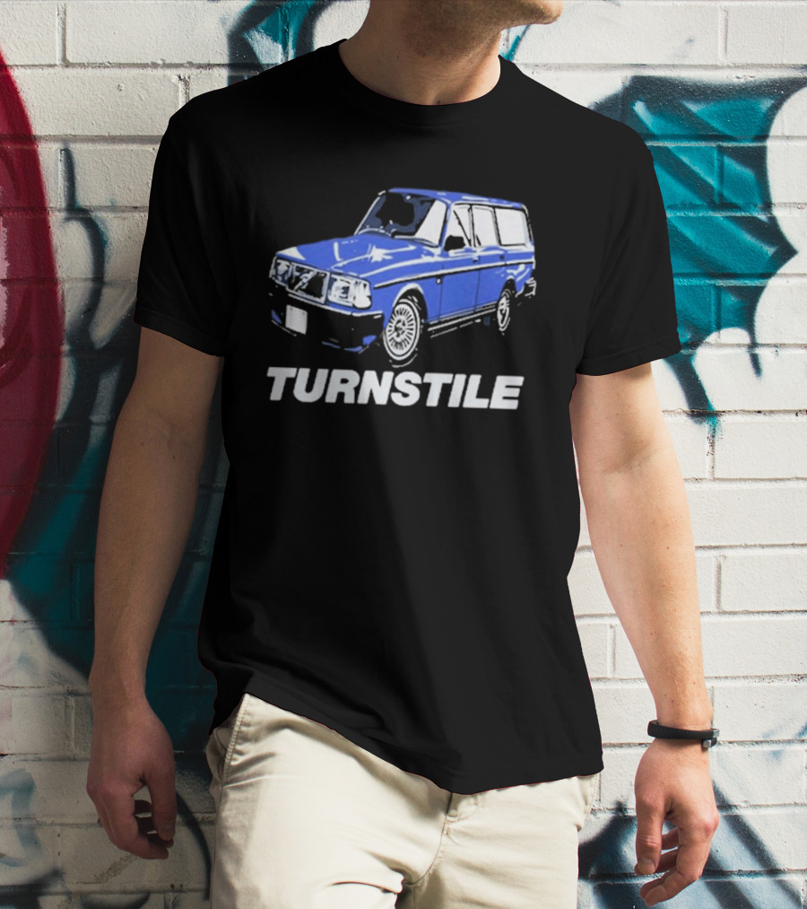 Turnstile Oversized Blue Car T-Shirt