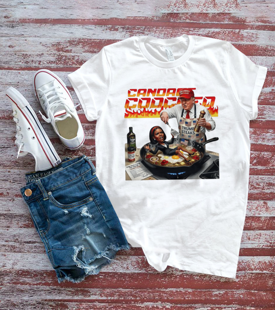 Candace Cooked Meme Trump Steaks Frying Pan Comedy T-Shirt