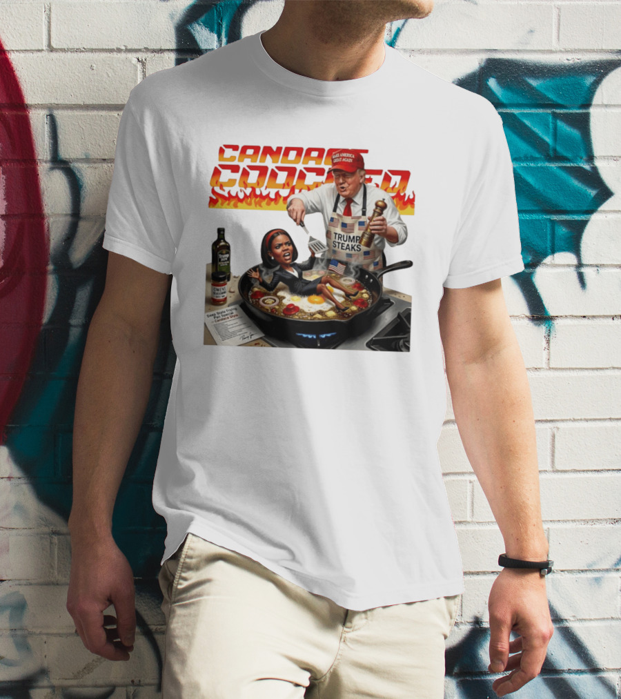 Candace Cooked Meme Trump Steaks Frying Pan Comedy T-Shirt