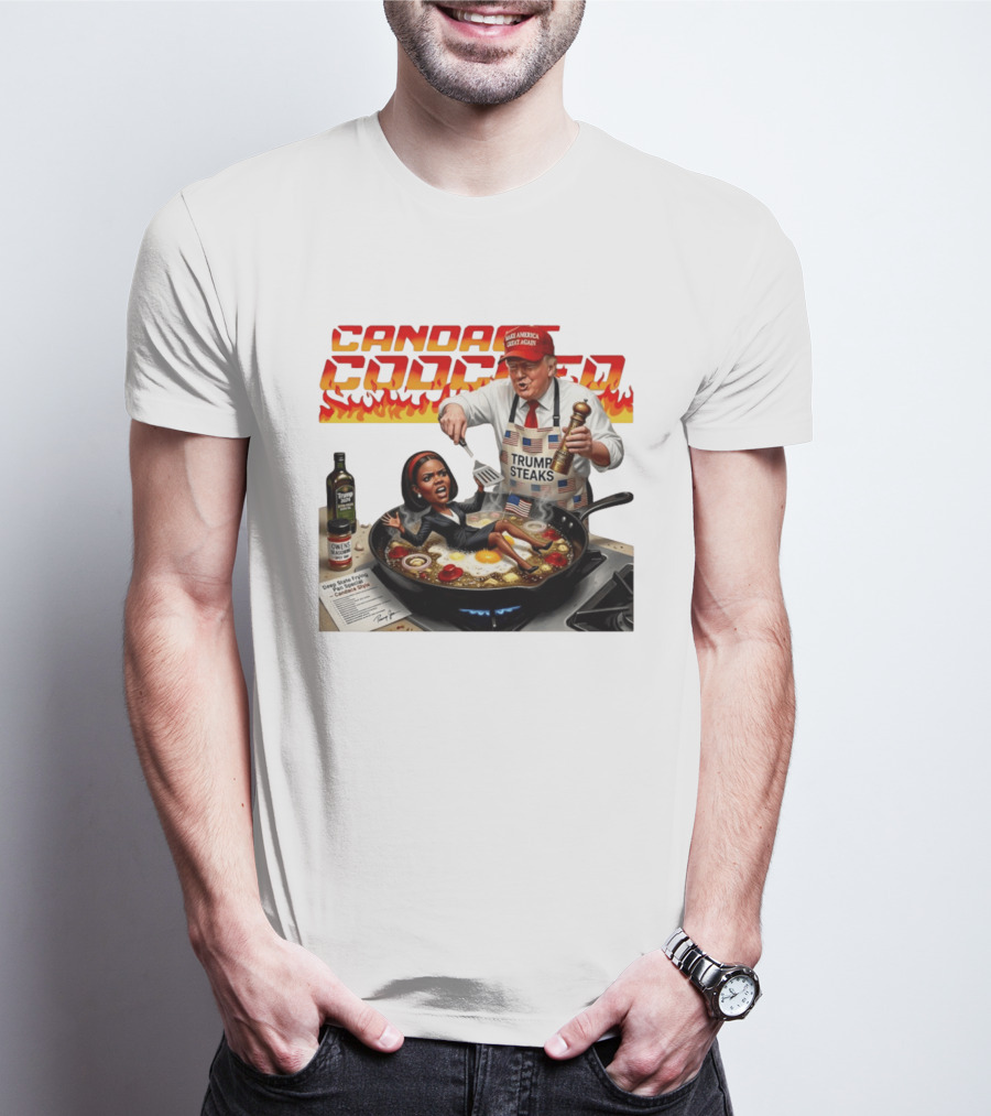 Candace Cooked Meme Trump Steaks Frying Pan Comedy T-Shirt
