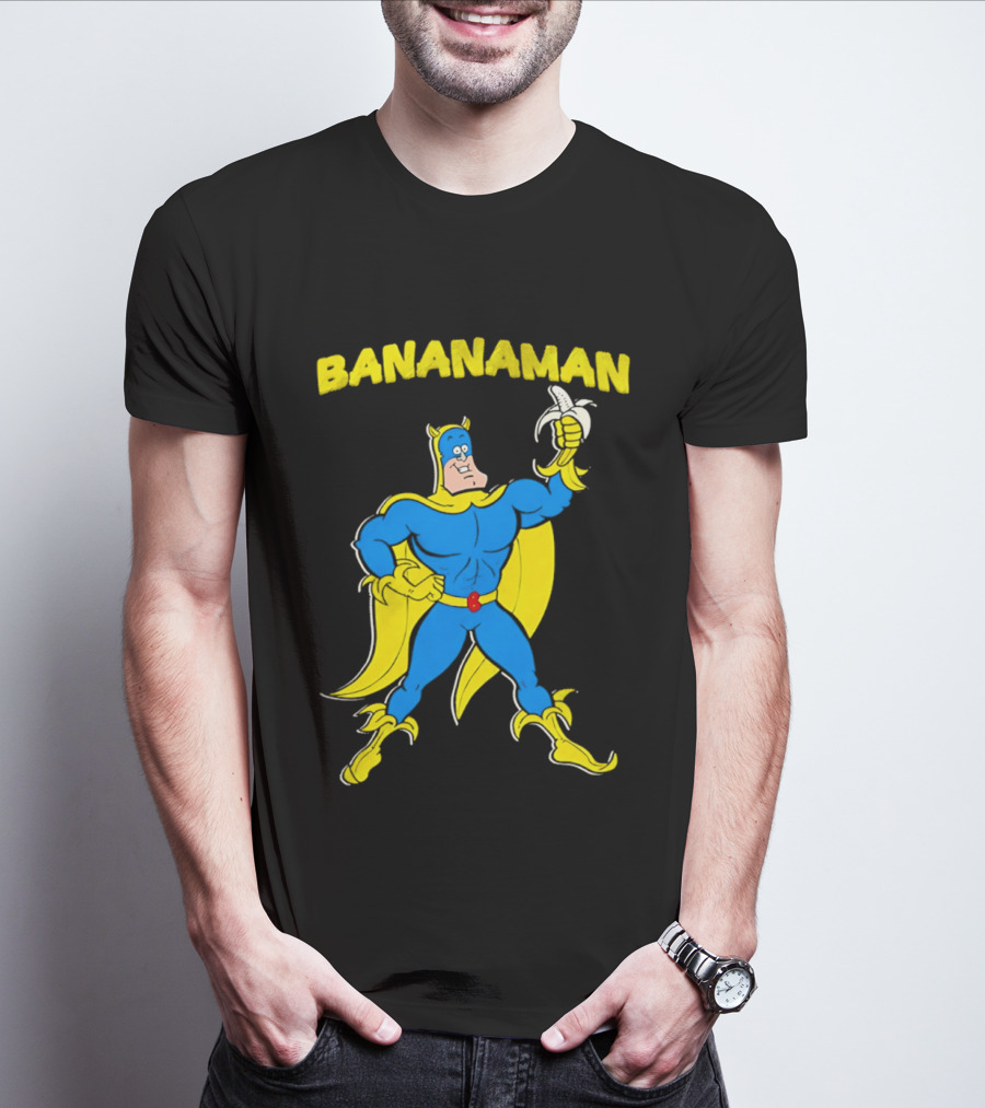 Bananaman Cartoon Superhero With Banana T-Shirt