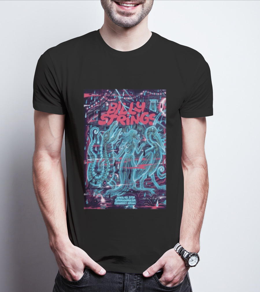 Billy Strings April 10 2026 Savannah GA Enmarket Arena T-Shirt