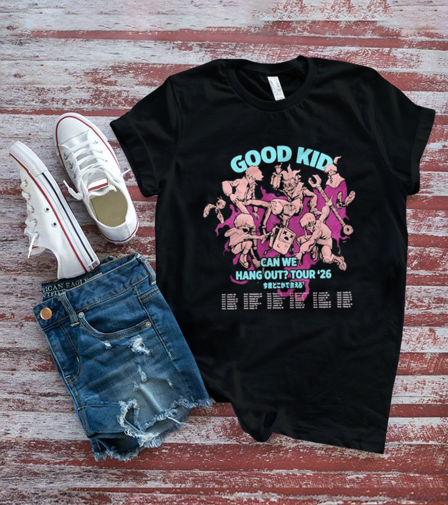Good Kid Can We Hang Out Tour 2026 Characters T-Shirt