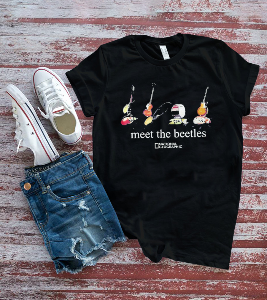 National Geographic Meet The Beetles Cotton Beatles Inspired Instruments T-Shirt