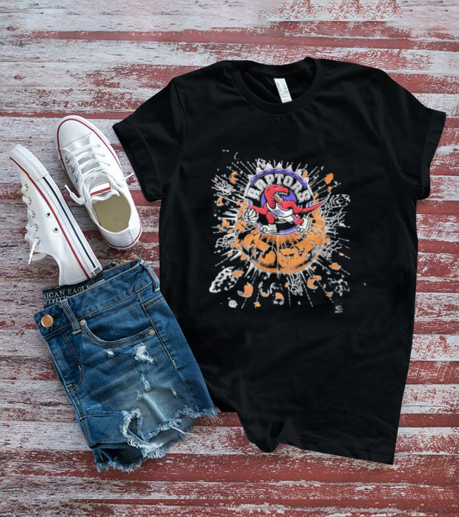 Toronto Raptors Splatter Exploding Basketball T-Shirt