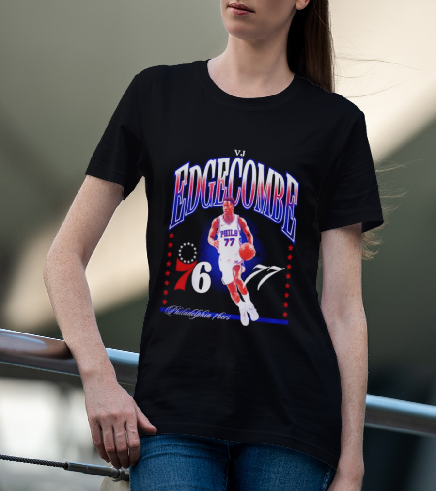 VJ Edgecombe Philadelphia 76ers 77 NBA Hype T-Shirt