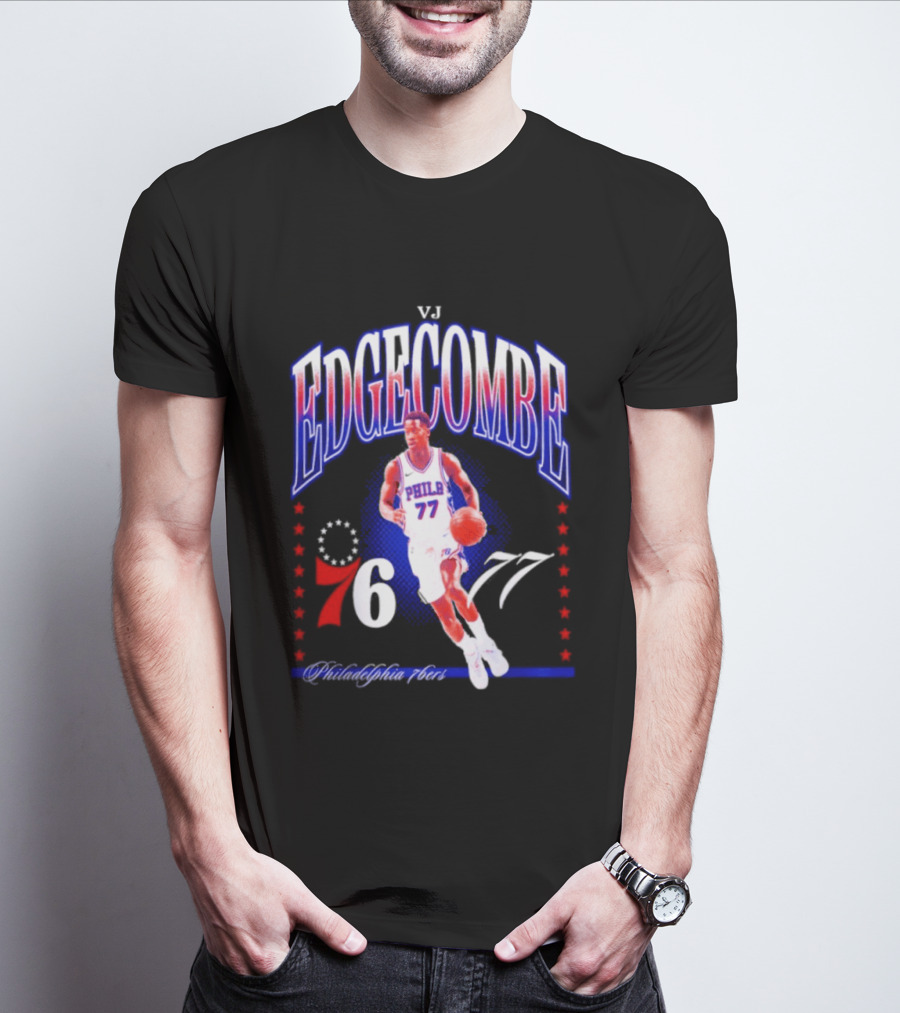 VJ Edgecombe Philadelphia 76ers 77 NBA Hype T-Shirt