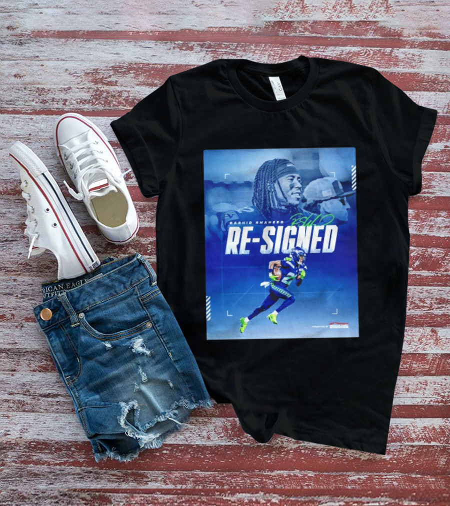 Rashid Shaheed Re Signed Seattle Seahawks NFL Swoosh T-Shirt