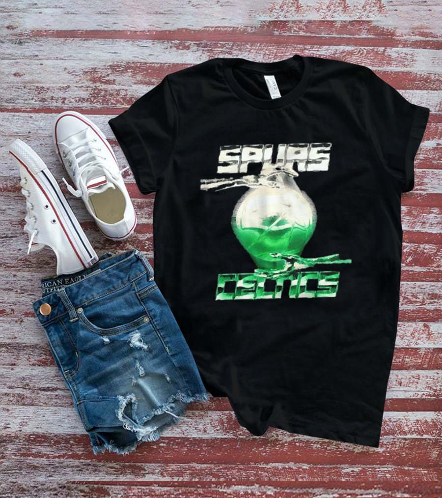 San Antonio Spurs Vs Boston Celtics NBA 2026 Glowing Basketball T-Shirt