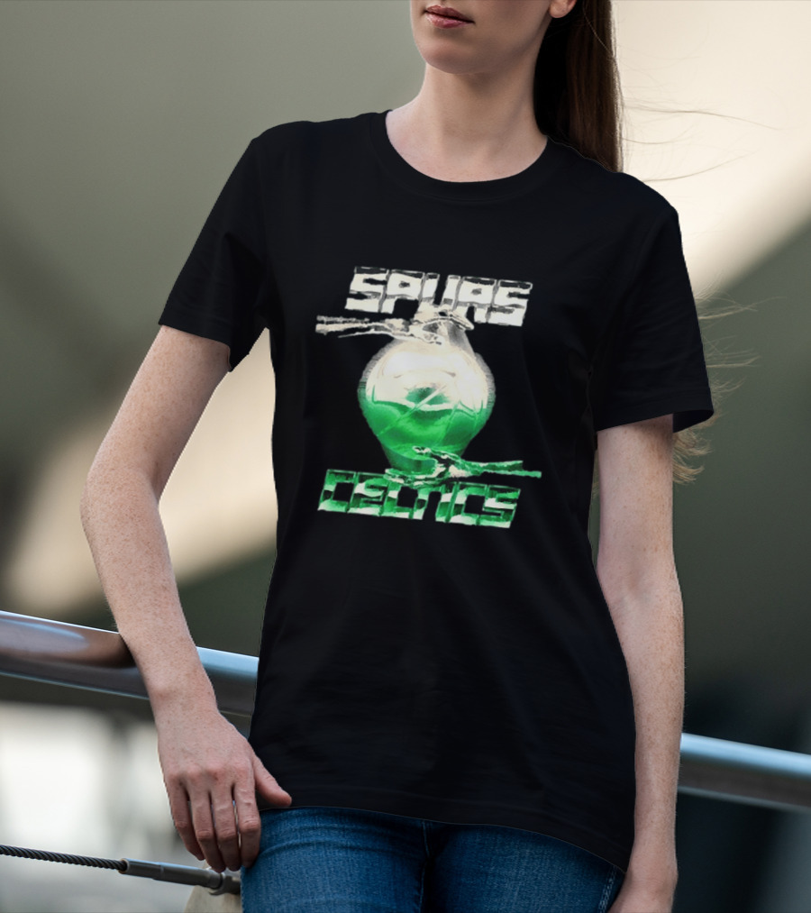 San Antonio Spurs Vs Boston Celtics NBA 2026 Glowing Basketball T-Shirt