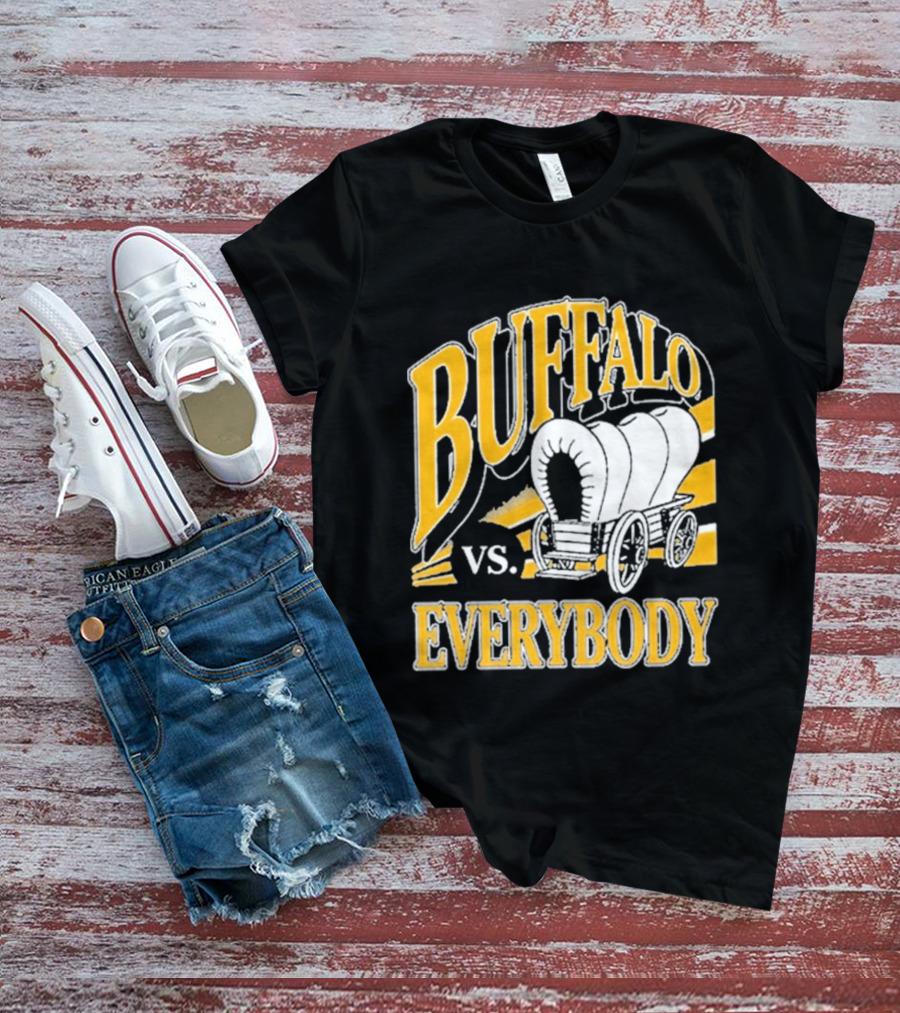 Buffalo Vs. Everybody Spittin' Chiclets Covered Wagon T-Shirt