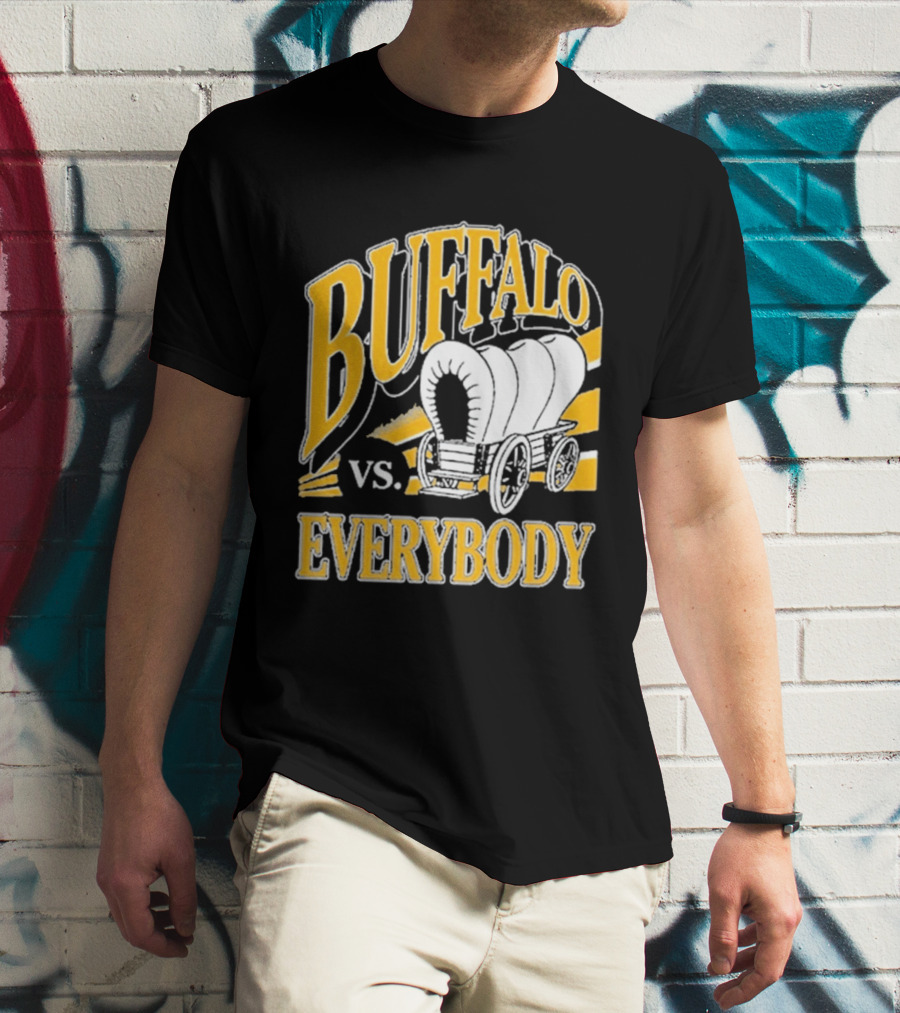 Buffalo Vs. Everybody Spittin' Chiclets Covered Wagon T-Shirt