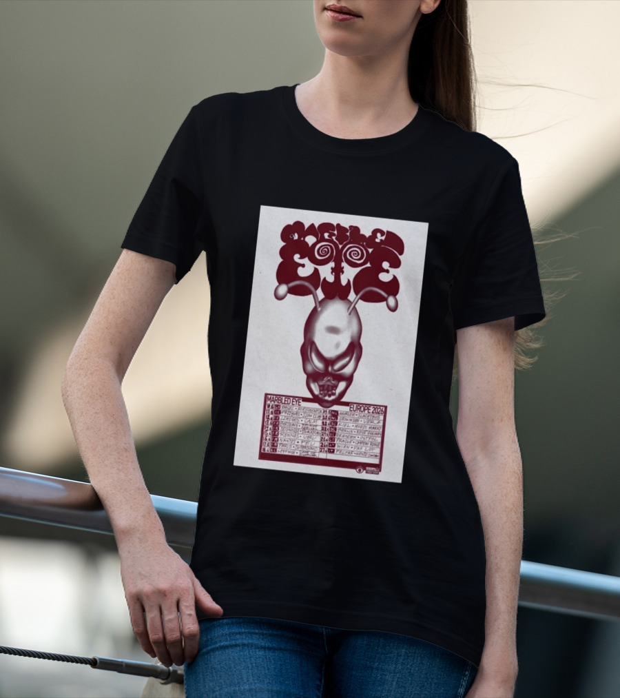 Marbled Eye Europe 2026 Tour Dates Skull T-Shirt
