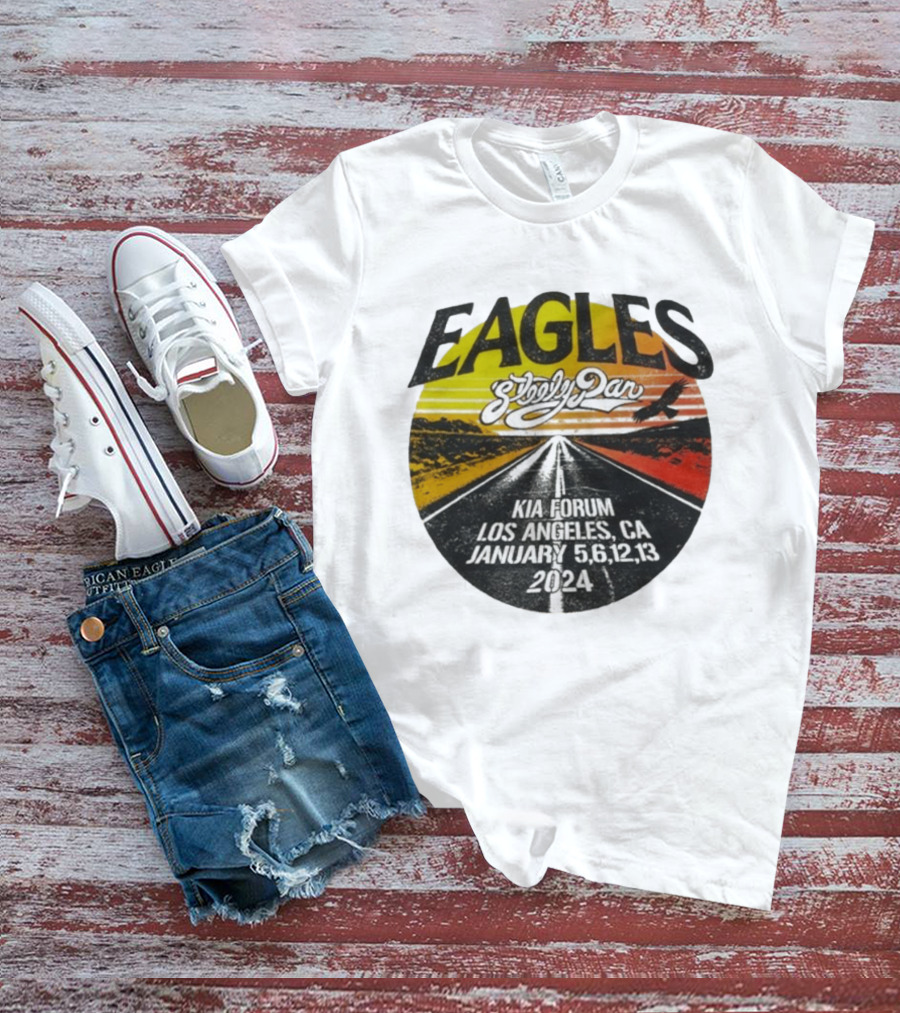Eagles Steely Dan Kia Forum Los Angeles January 2024 Tour T-Shirt