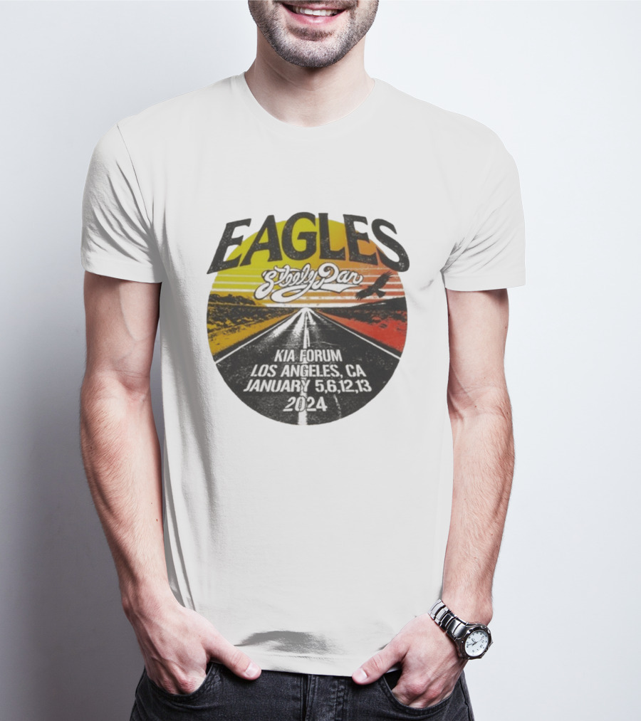 Eagles Steely Dan Kia Forum Los Angeles January 2024 Tour T-Shirt