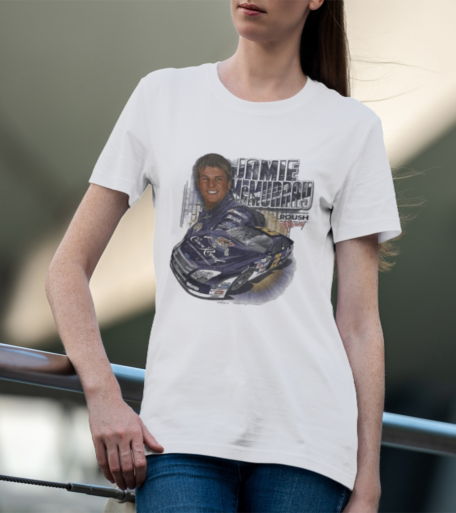 Jamie McMurray NASCAR Roush Racing Crown Royal Ford Car T-Shirt