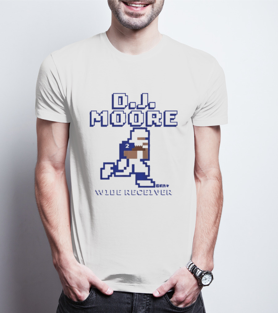D.J. Moore Wide Receiver Retro Video Game T-Shirt