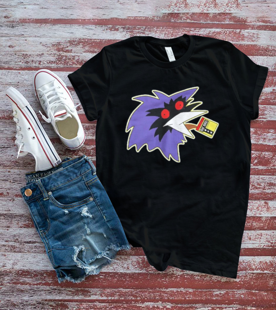 Rat Bird Old Bay Seasoning Meme Yellow Box Purple Creature Red Eyes T-Shirt