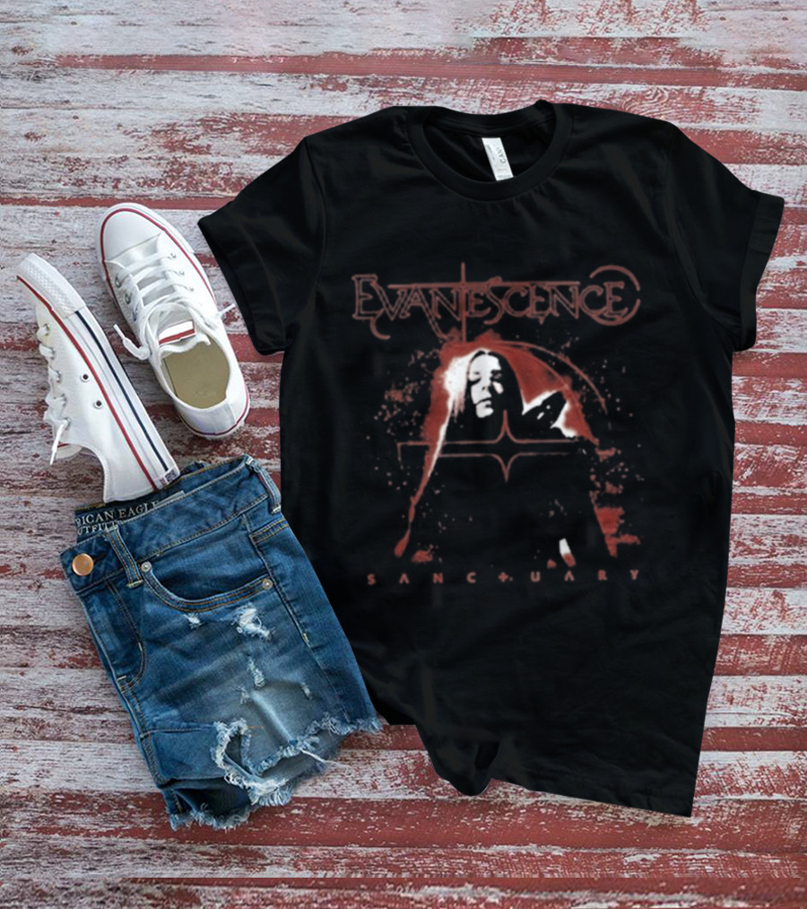 Evanescence High Contrast Red Sanctuary Album T-Shirt