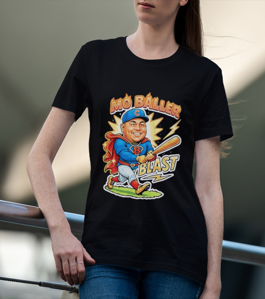 Mo Baller Blast Superhero Baseball Power T-Shirt