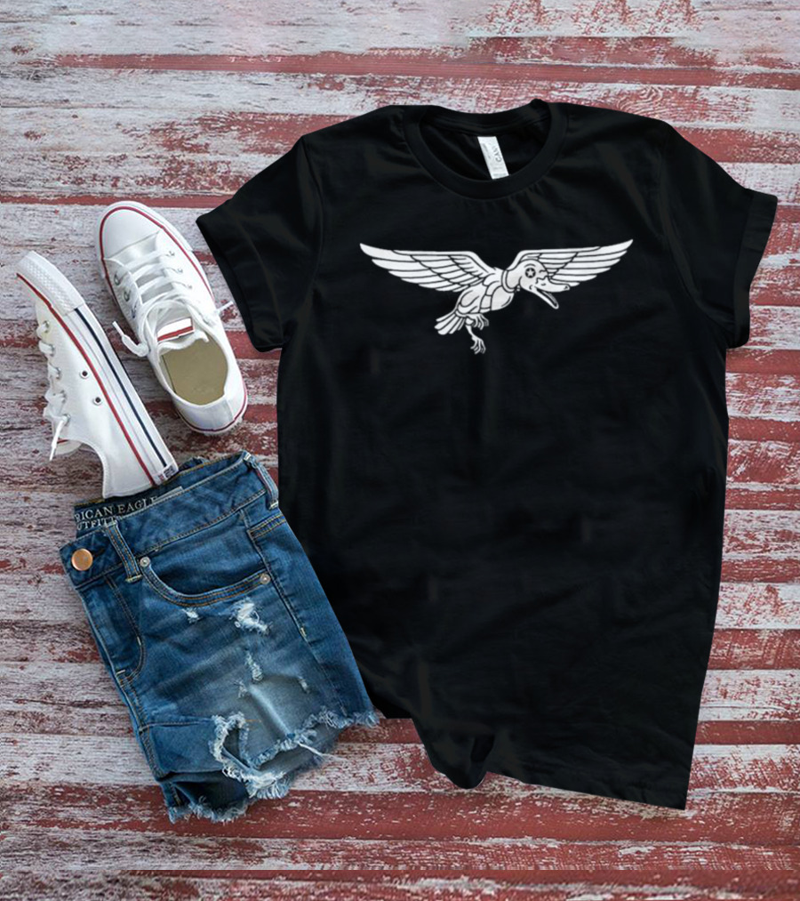 Peking Duk Nirvana Duck Illustration Winged Bird With Helmet T-Shirt