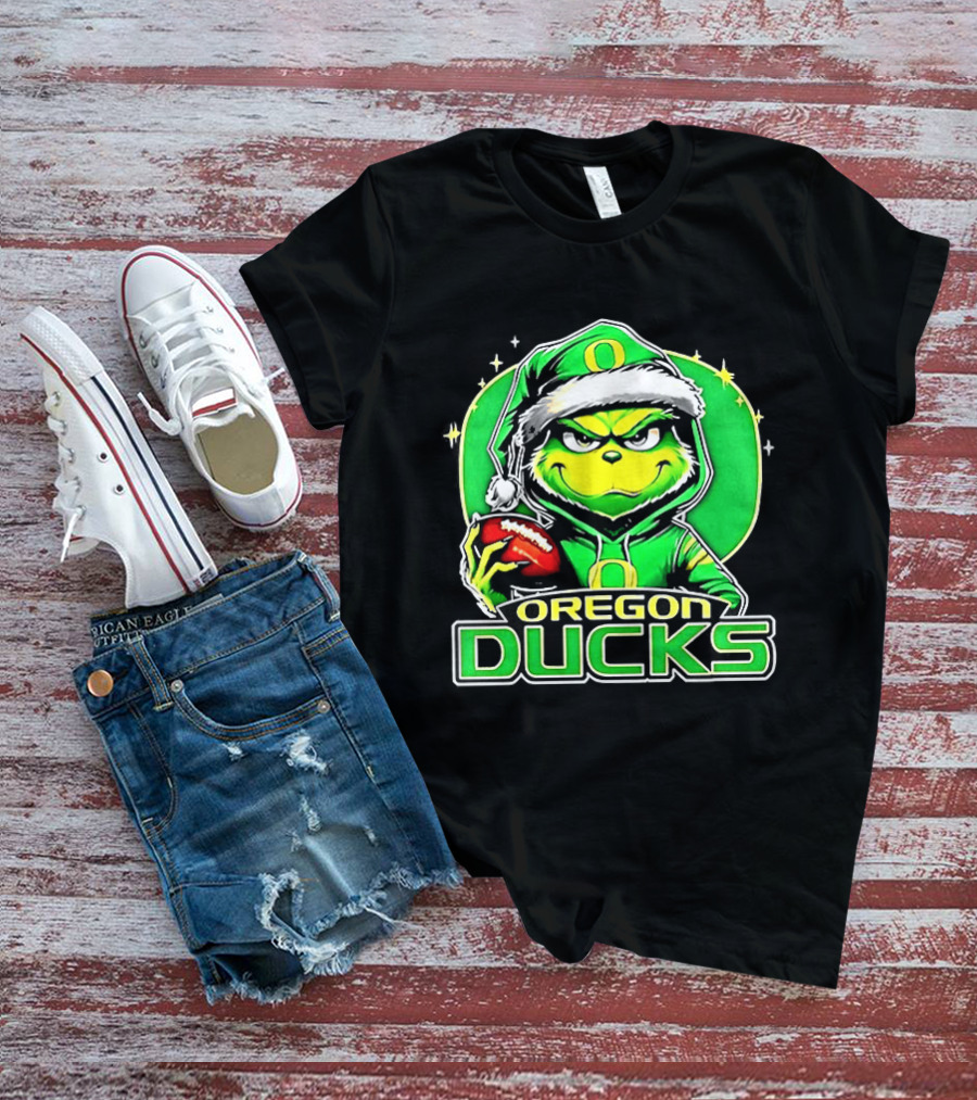 Santa Grinch Oregon Ducks Christmas 2025 T-Shirt
