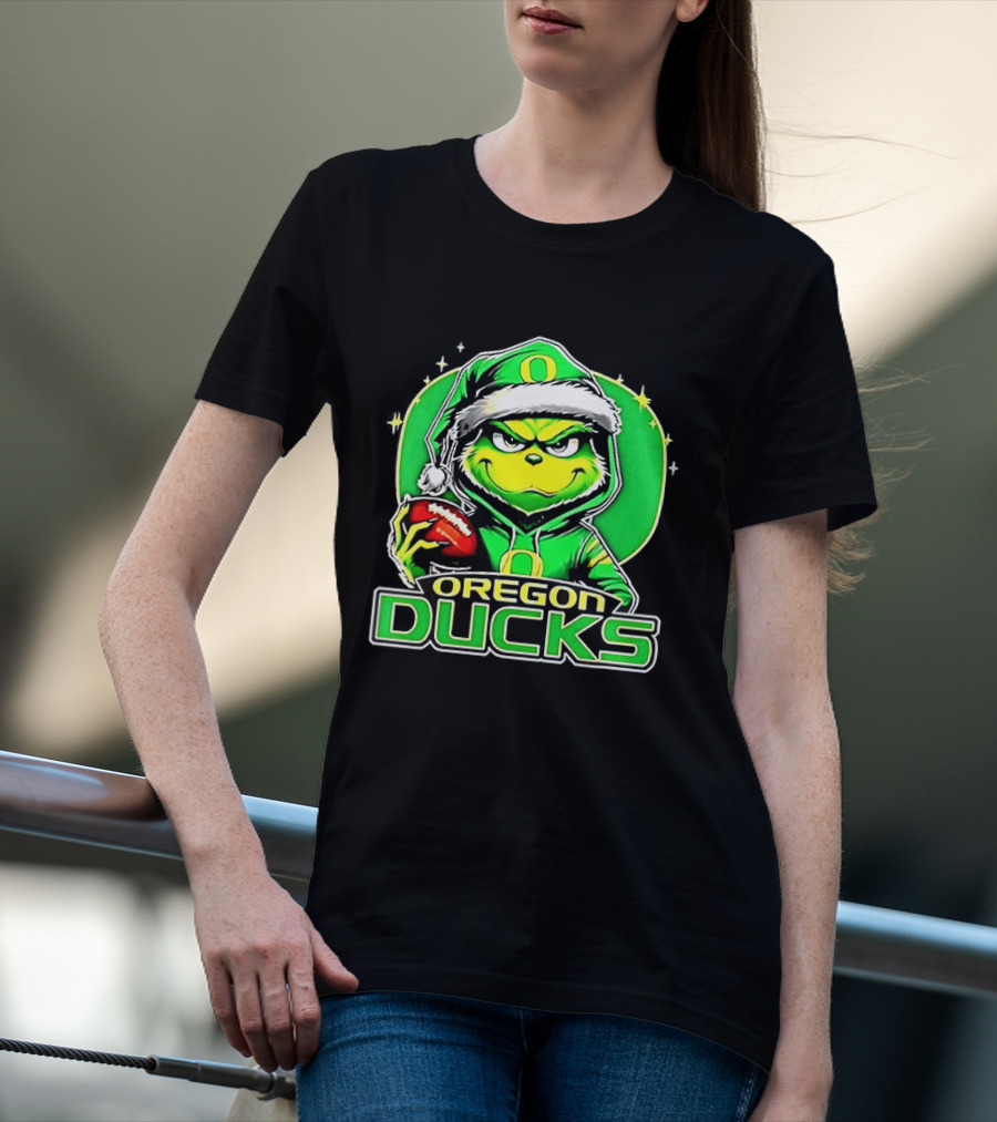 Santa Grinch Oregon Ducks Christmas 2025 T-Shirt