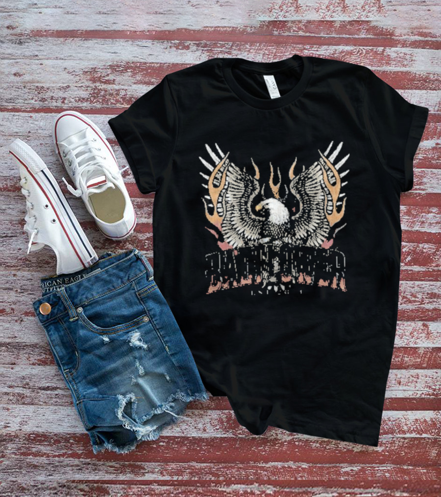 Badflower Eagle American Rock Band Concert Tour Wings Fire T-Shirt