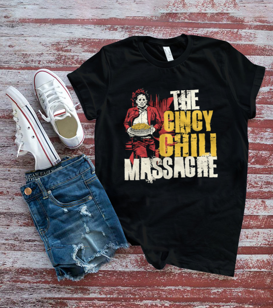 The Cincy Chili Massacre Horror Theme Cincinnati Food T-Shirt