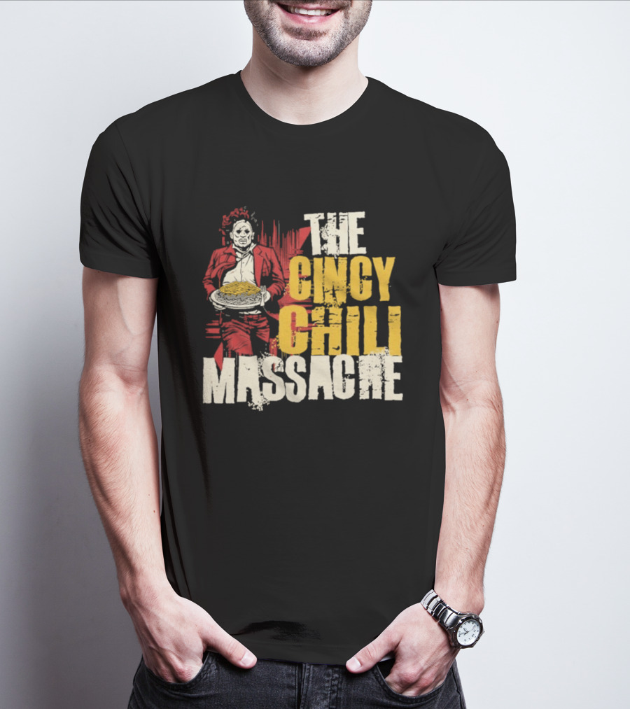 The Cincy Chili Massacre Horror Theme Cincinnati Food T-Shirt