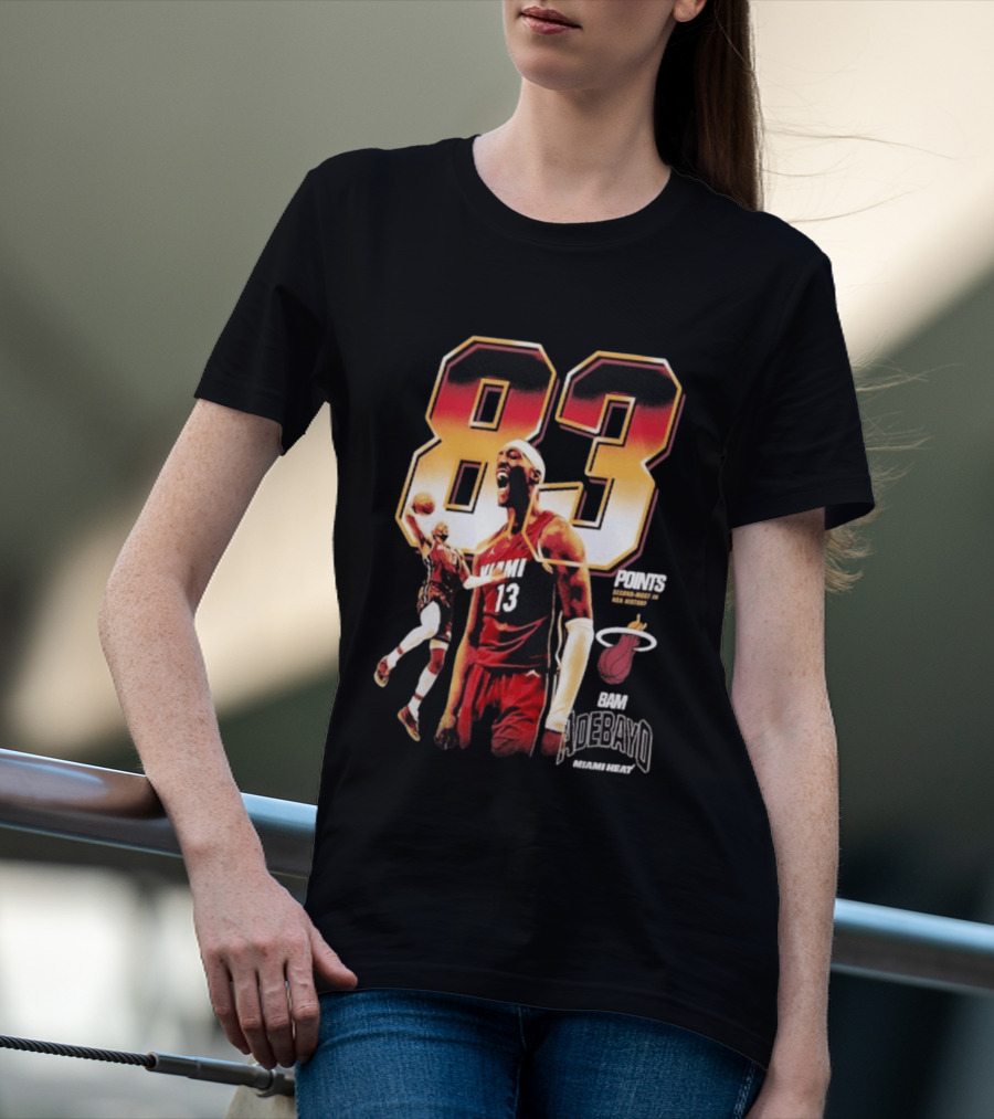 83 Points Bam Adebayo Miami Heat Basketball Milestone T-Shirt