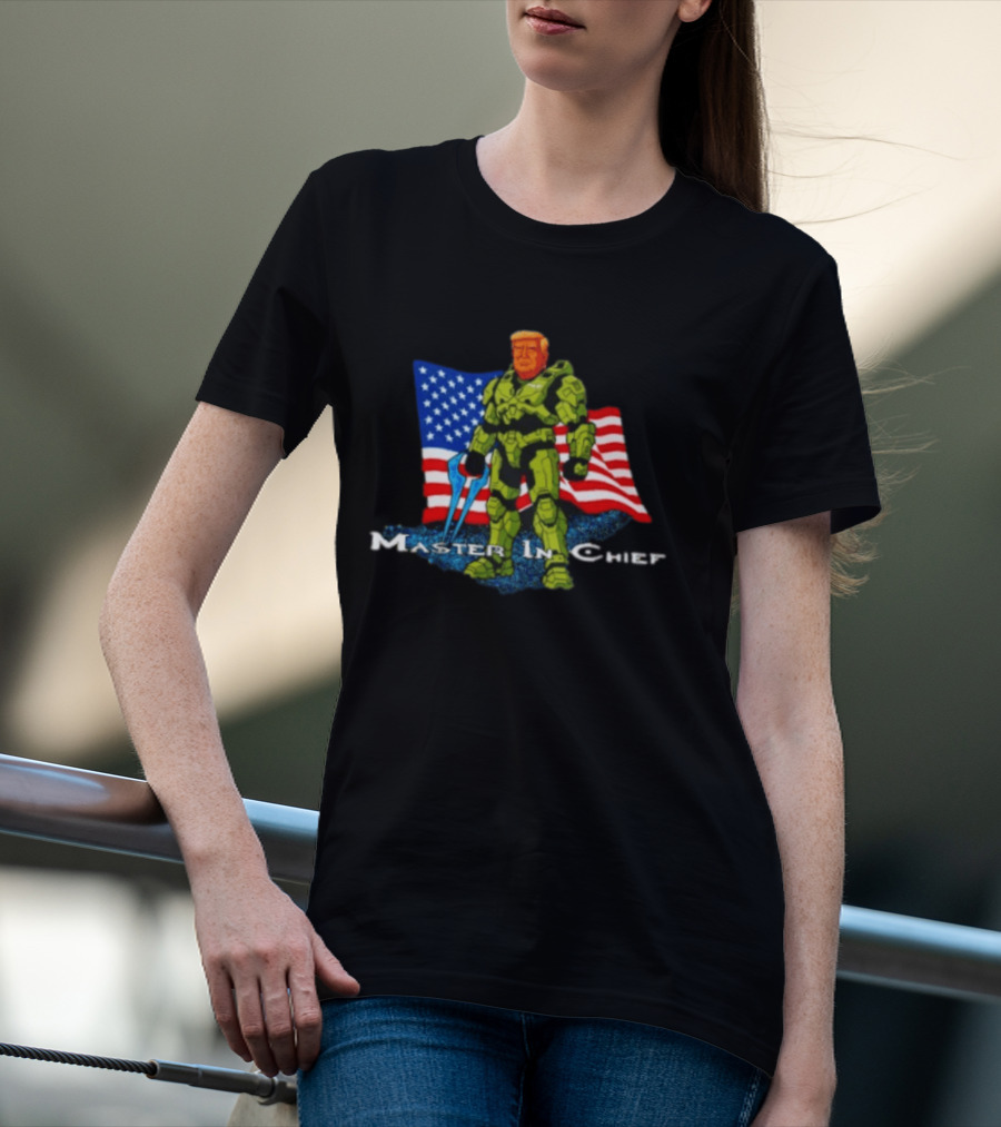 Donald Trump Master In Chief American Flag Spartan Suit T-Shirt