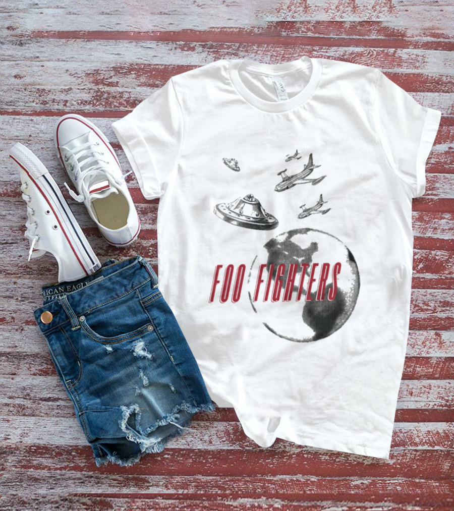 Foo Fighters UFO Earth And Aircraft Encounter T-Shirt