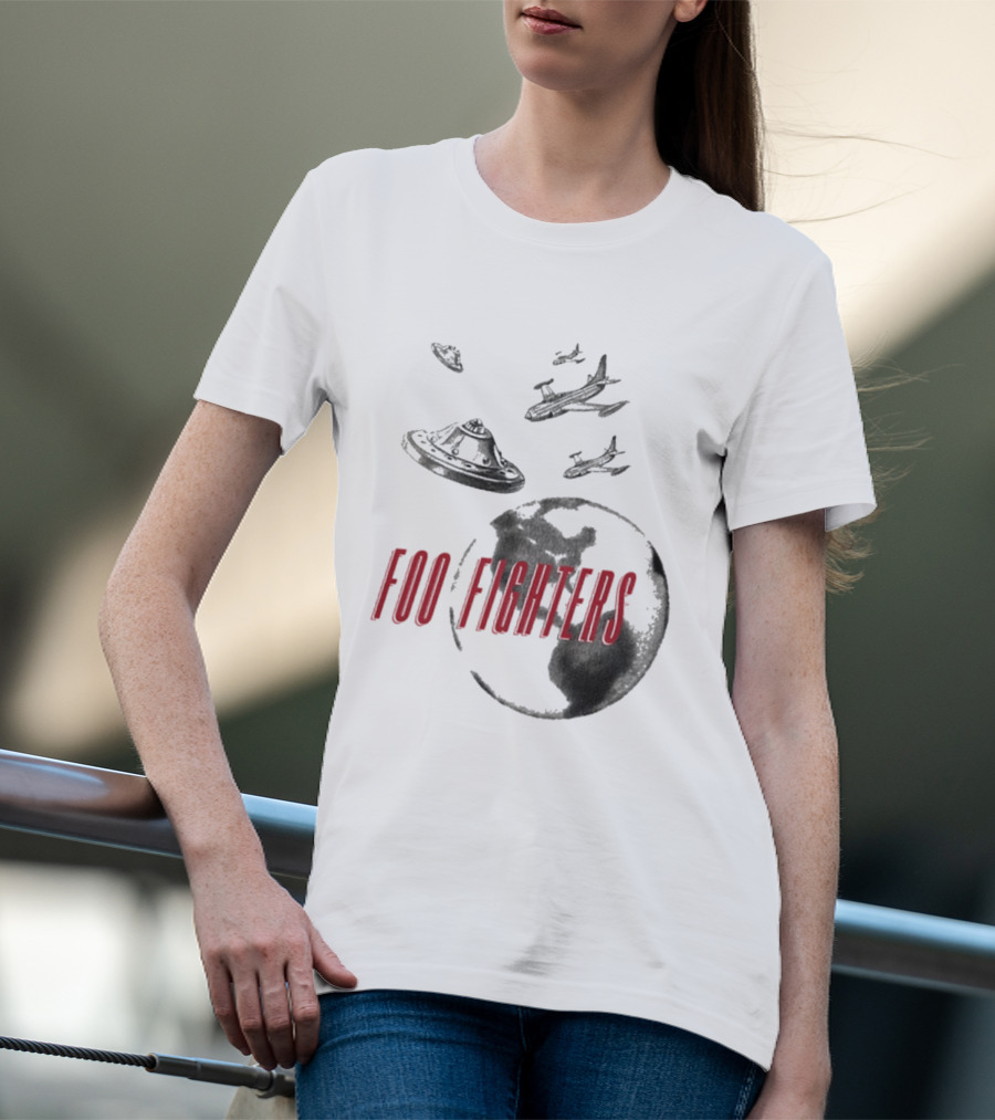 Foo Fighters UFO Earth And Aircraft Encounter T-Shirt