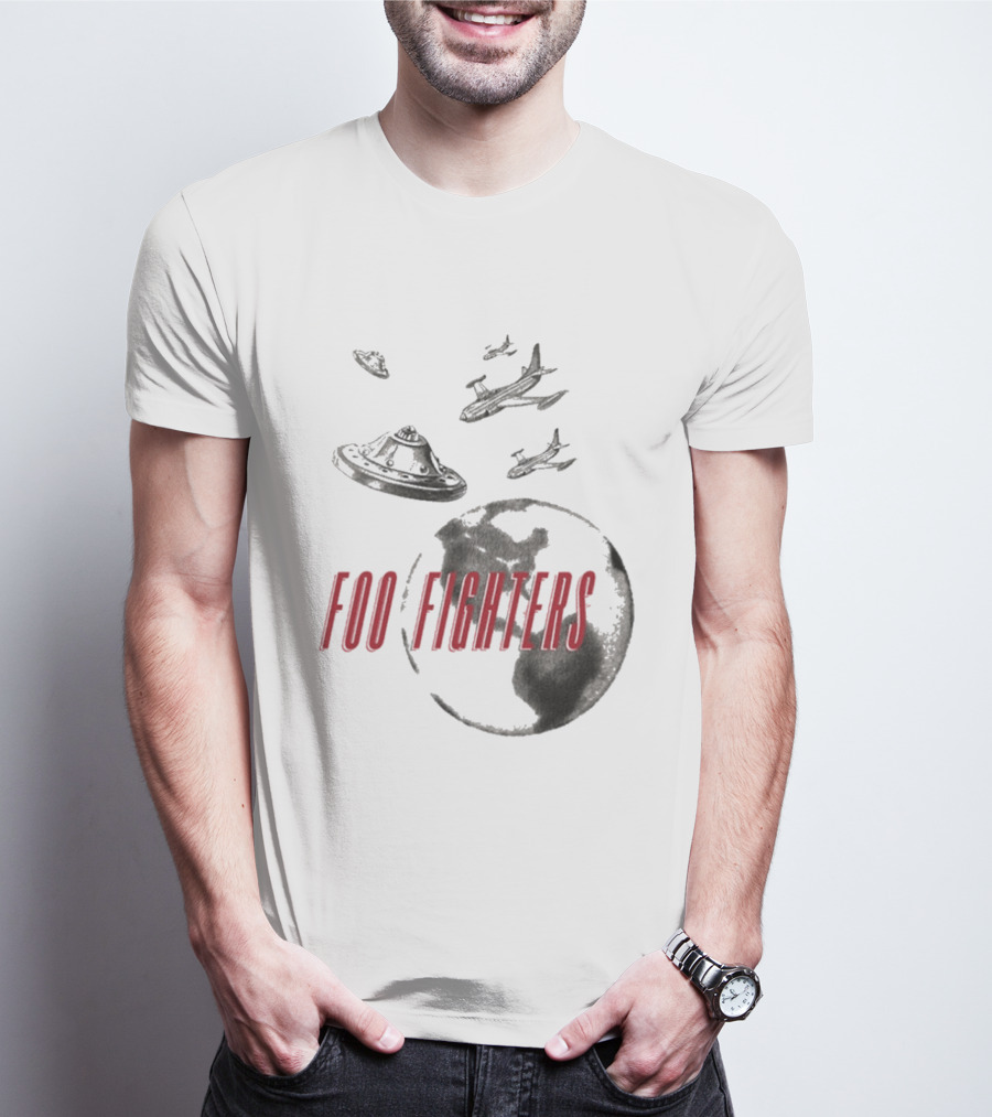 Foo Fighters UFO Earth And Aircraft Encounter T-Shirt