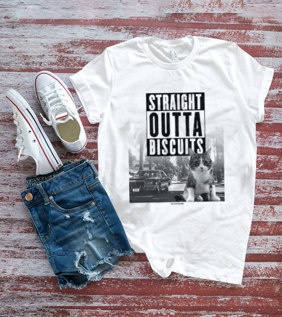 Straight Outta Biscuits Dr. Matt McGlasson Cat Humor T-Shirt