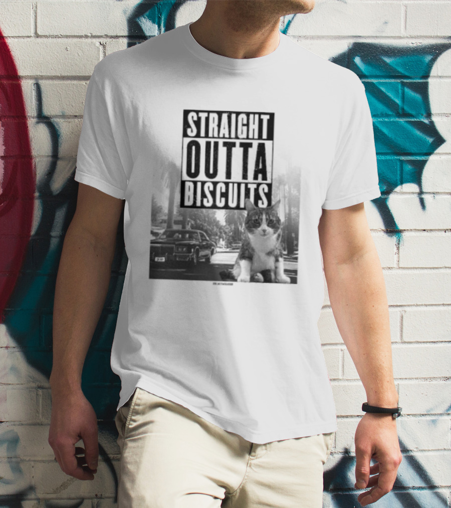 Straight Outta Biscuits Dr. Matt McGlasson Cat Humor T-Shirt
