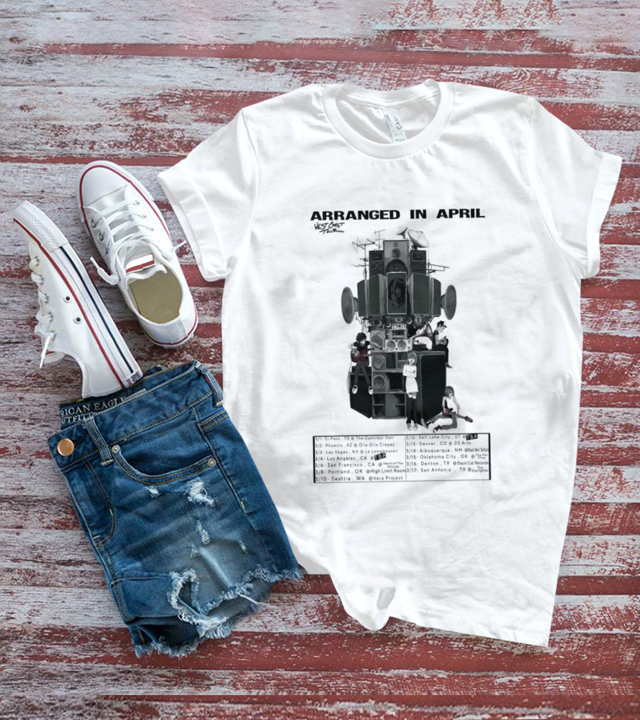 Arranged In April 2026 West Coast Tour Vintage Locomotive T-Shirt